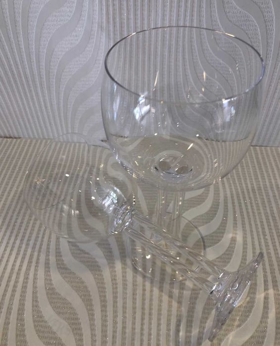 conjunto de 12 copos vinho e garrafa em cristal de alta qualidade da coleção "cupola" da rosenthal