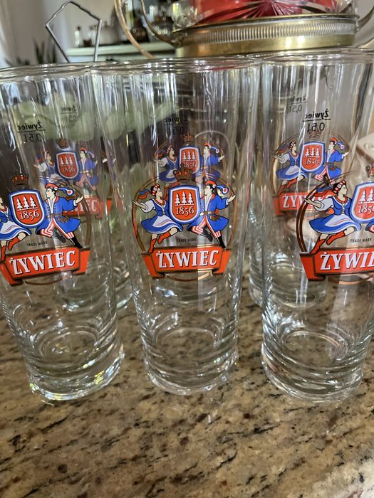 Komplet 6 starych kufli do piwa  Żywiec 0.5l bar piwny