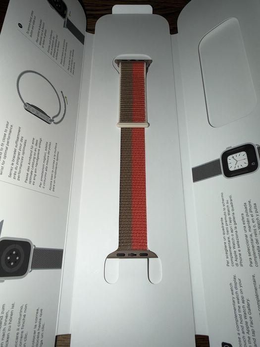 Ремінець Apple Watch 41mm Pink Pomelo/Tan Sport Loop