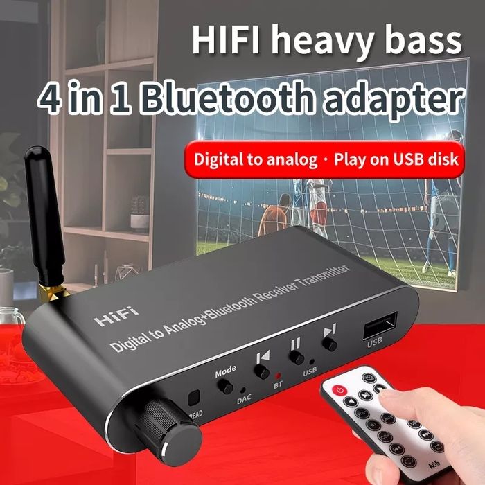 Bluetooth приёмник/передатчик. конвертер ЦАП  аудио адаптер, AUX, RCA