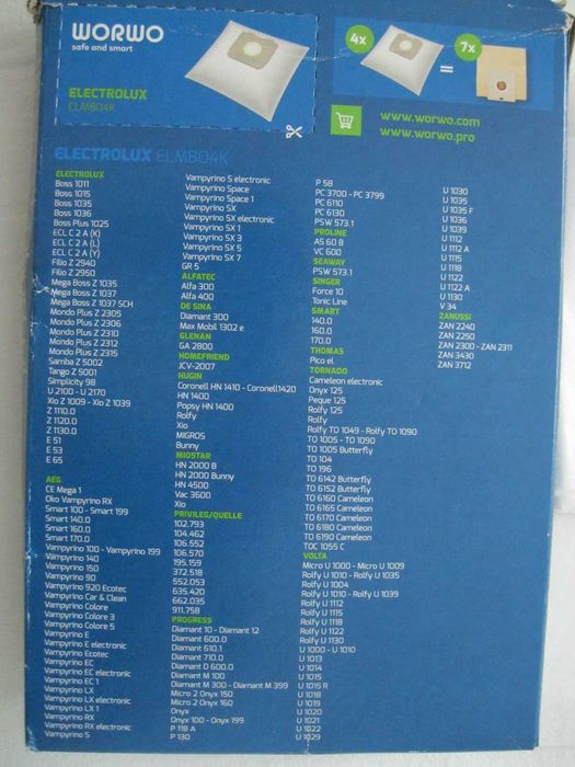 Nowe! Worki WORWO do odkurzacza Electrolux ELMB04