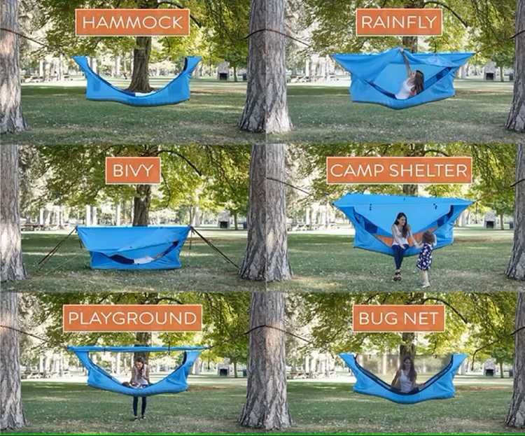 Hamak ogrodowy z moskitierą