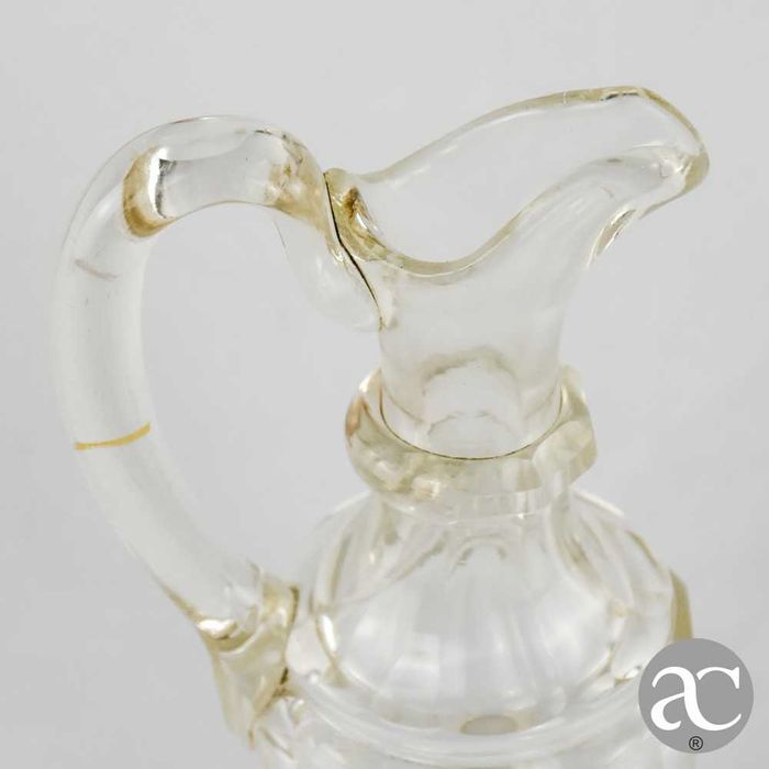 Galheta em cristal facetado, séc. XIX