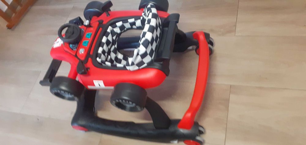 Chodzik jeździk pchacz czerwony Formuła 1 samochód  3 w 1