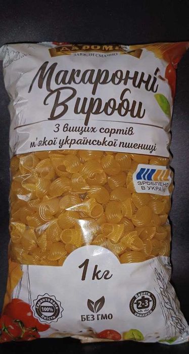 Макаронні вироби від виробника  ТМ "ДАРОМИР" ОПТ, РОЗДРІБ