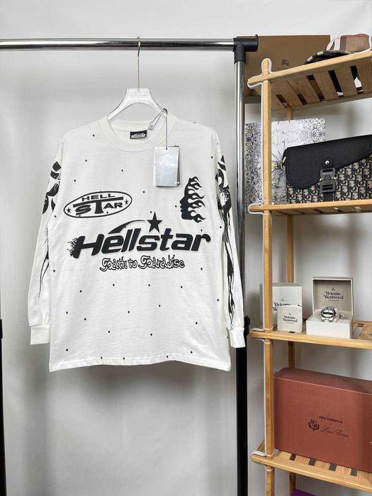 Лонгслів Hellstar | Бавовняний Лонгслів Хеллстар | Streetwear Long
