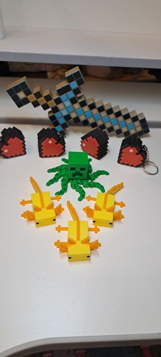 Меч Майнкрафт Кріпер Скелетон Ендермен ТнТ Бджола  Аксолотль