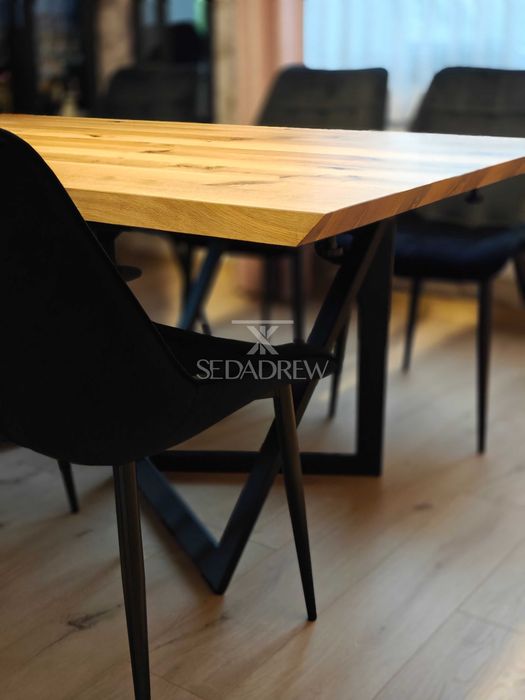 Stoły stoliki drewniane dębowe rozkładane loft blat lity oflis