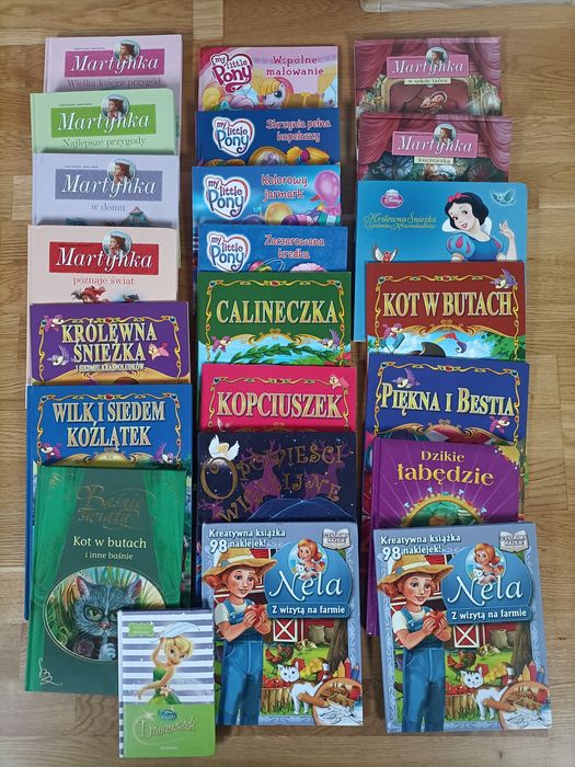 Książki my Little pony, Martynka, kopciuszek, calineczka i inne