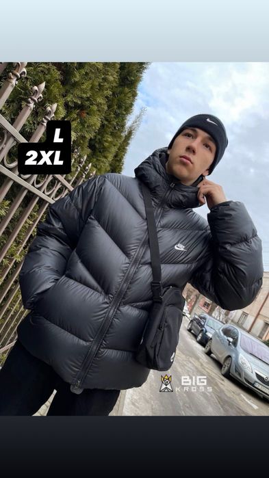 Чоловіча пухова куртка Nike windrunner stmnt dwn jkt (HQ7790-011)