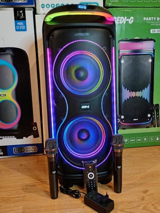 Блютуз караоке акустика Temeisheng-05(SD,USB,FM) ПультДУ, 2микрофона