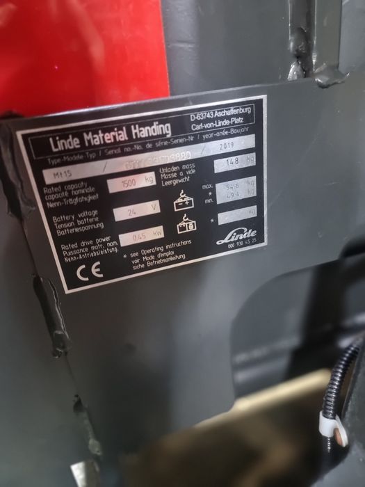 linde mt15 електро рокла