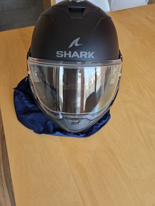 Capacete modular Shark OXO BLANK Mat Black Mat - igual a novo