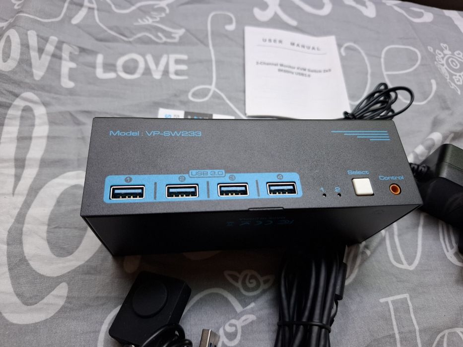 Свич Kvm переключатель display port  vpfet vp-sw233