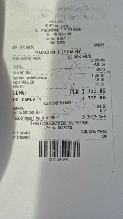Płyra indukcyjna na gwarancji