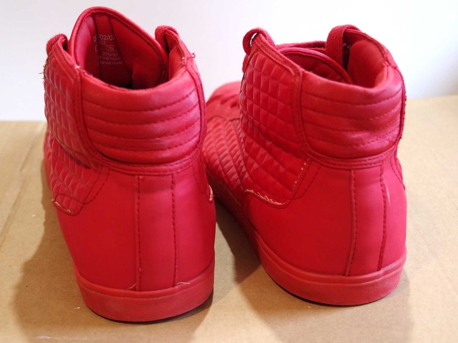 ZARA -  czerwone wysokie sportowe sneakers-y R=45