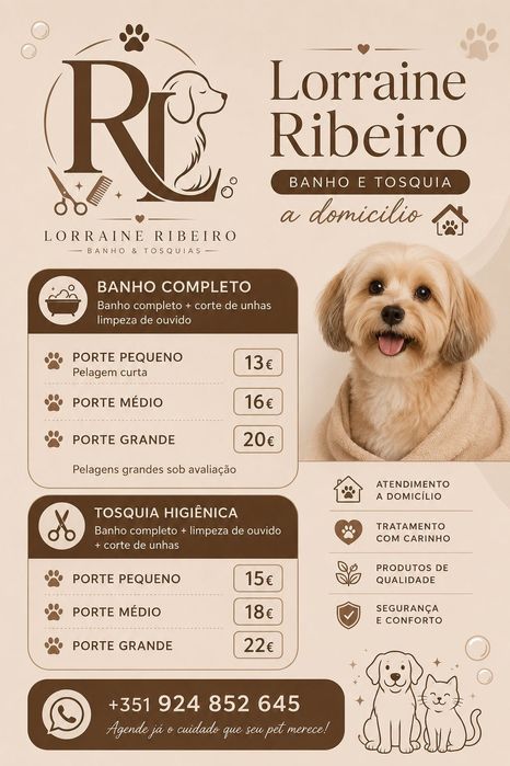 Banho e tosquia á domicílio