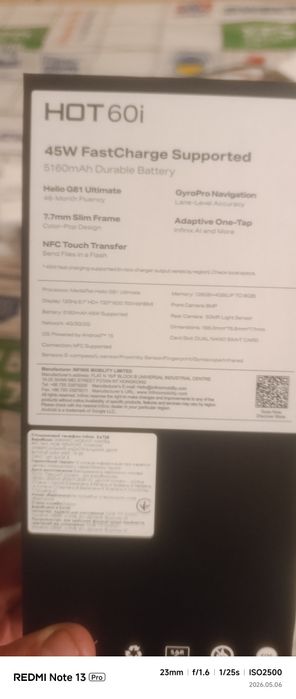 Продам телефон новий infinix 60i