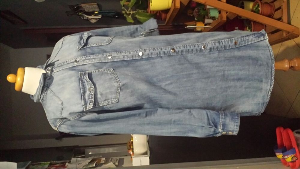 Katana długa jeansowa