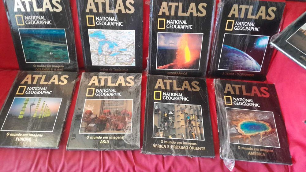 Coleção Atlas National Geographic — 18 Volumes NOVOS! -