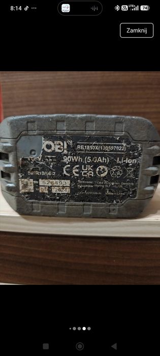 Akumulator ryobi 5ah 2szt