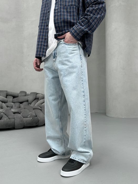 Джинси чоловічі широкі, baggy jeans, штани баггі реп | Джинсы широкие мужские, штаны багги, джынсы беги 90 х rap sk8 | Розмір M