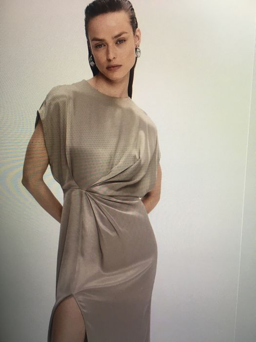 Mango satynowa sukienka S/M-wesele,komunia