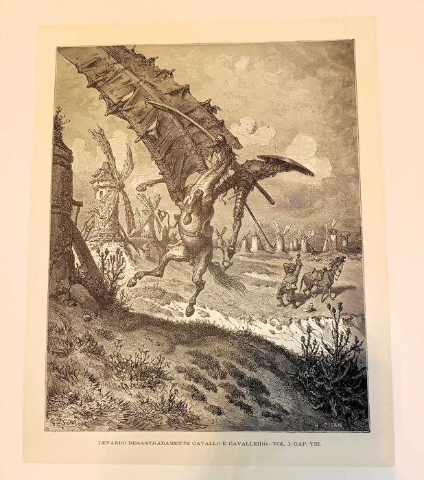 Gravuras Dom Quixote de la Mancha Gustave Doré H. Pisan 1866