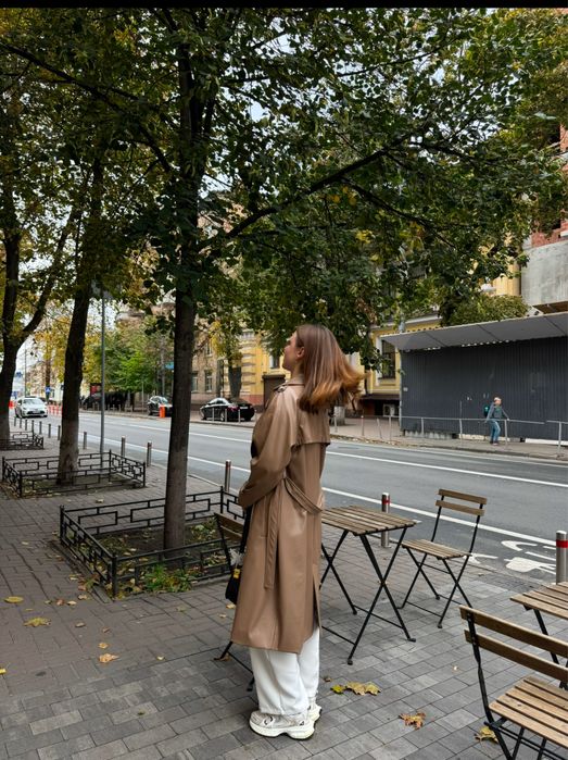 Тренч з еко шкіри