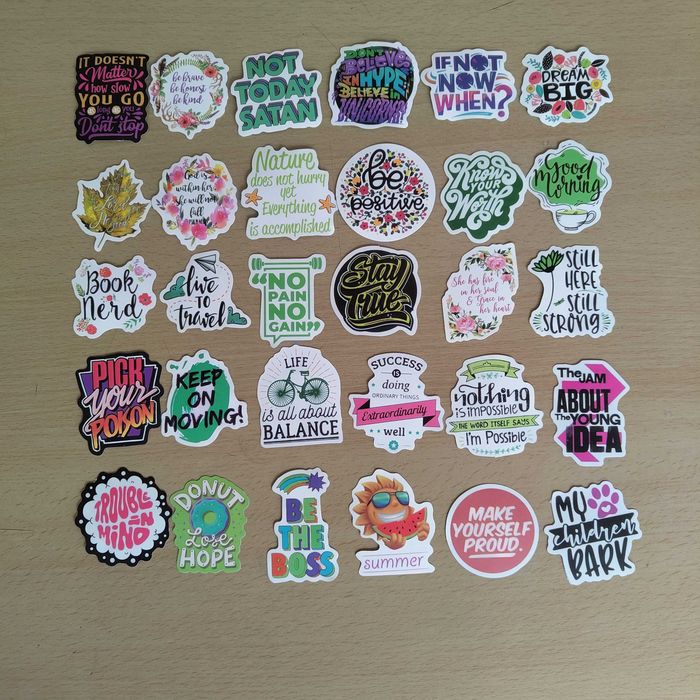 100 Autocolantes Stickers Frases