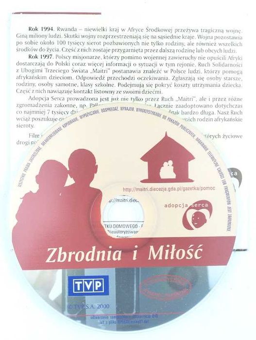 Zbrodnia i miłość film DVD