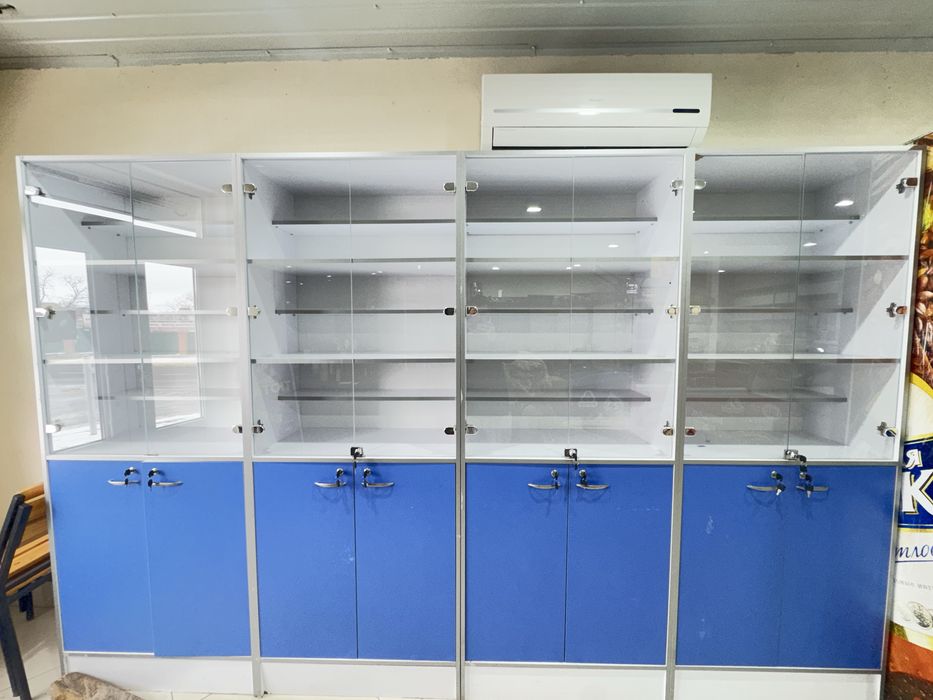 Торговые витрины со стеклом, шкафы для магазина