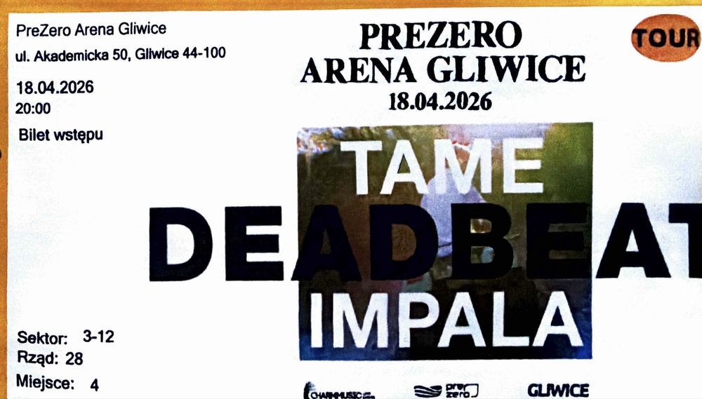 OKAZJA! Bilet na koncert TAME IMPALA!