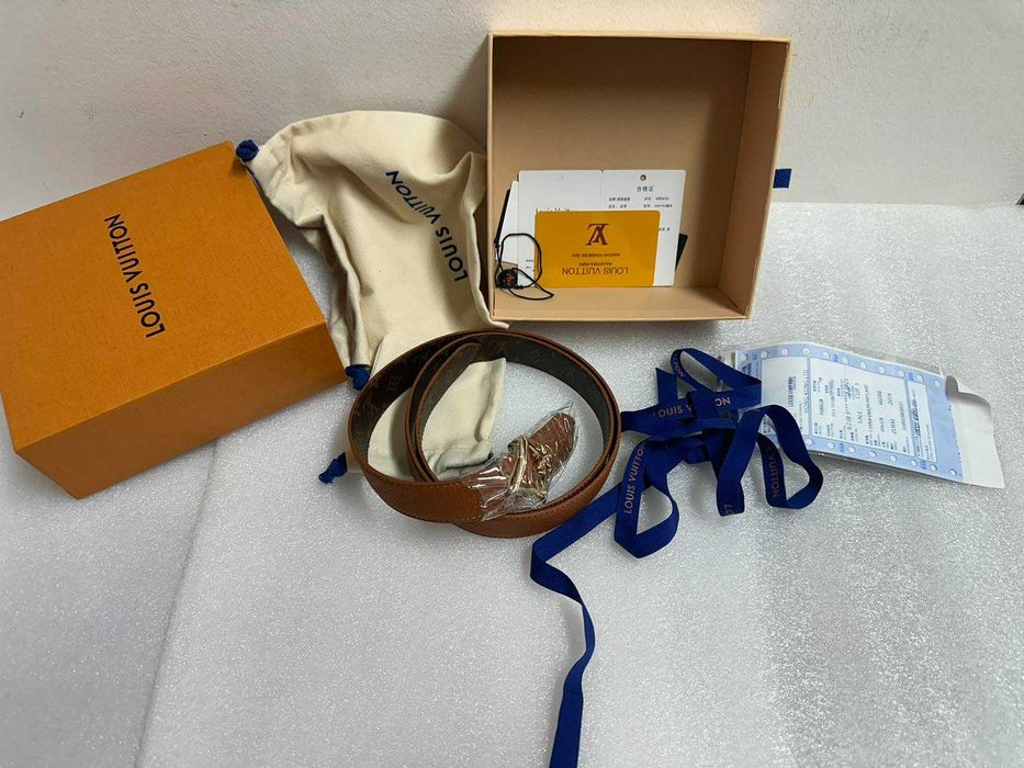 Louis Vuitton Pasek firmowy damski, meski, skóra 94-32