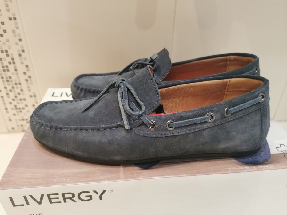 Skórzane buty w stylu marynarskim loafersy