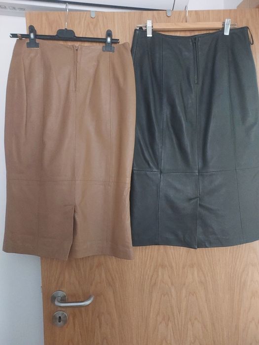 Saias em pele verdadeira