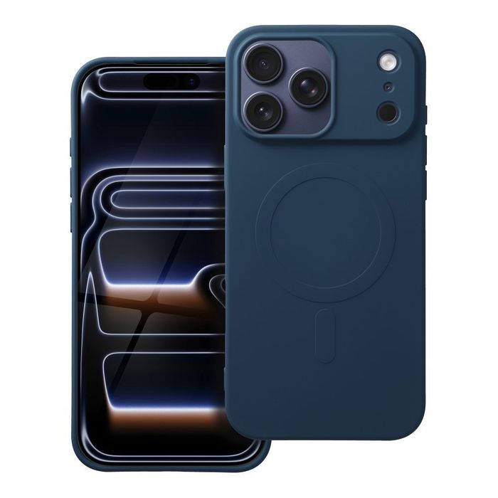 Futerał Silicone Mag Cover Magsafe Iphone 17 Pro Max Niebieski