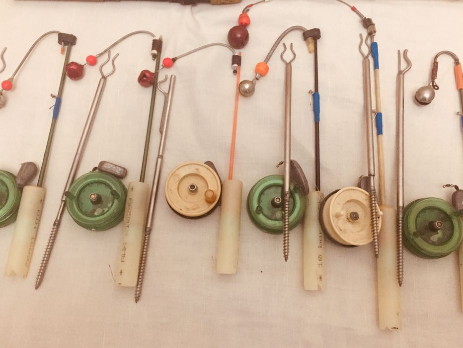 Удочки для белой и хищника на живца с крепежом во льду нерж .320 гр