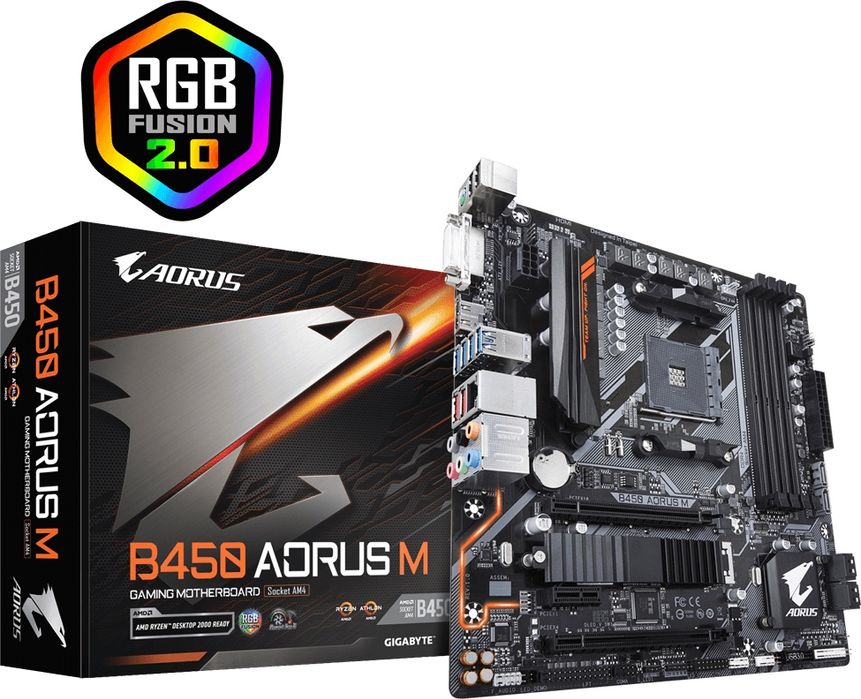 Материнська плата Gigabyte B450 AORUS M