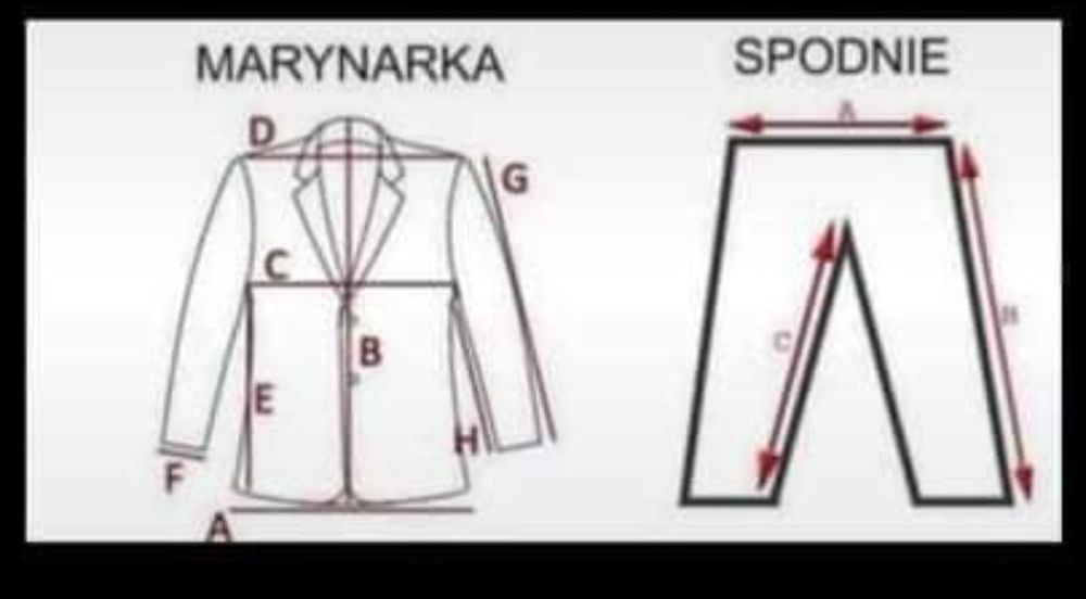 Garnitur marynarka i spodnie