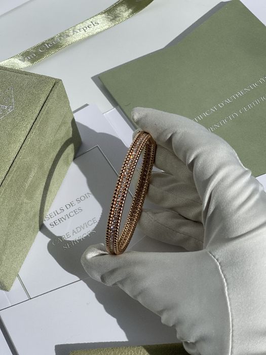 Золотой Браслет Van Cleef Perlée diamands