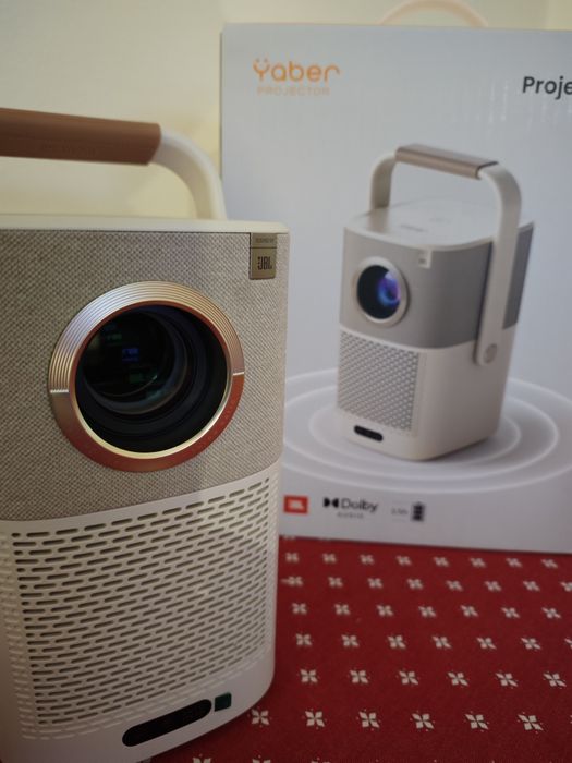 Projetor yaber portátil com colunas JBL