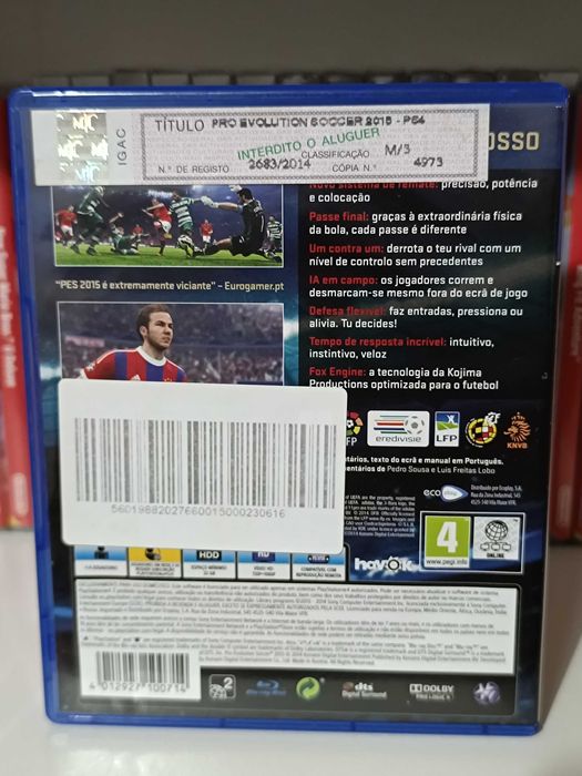 PS4 Jogo Pro Evolution Soccer 2015
