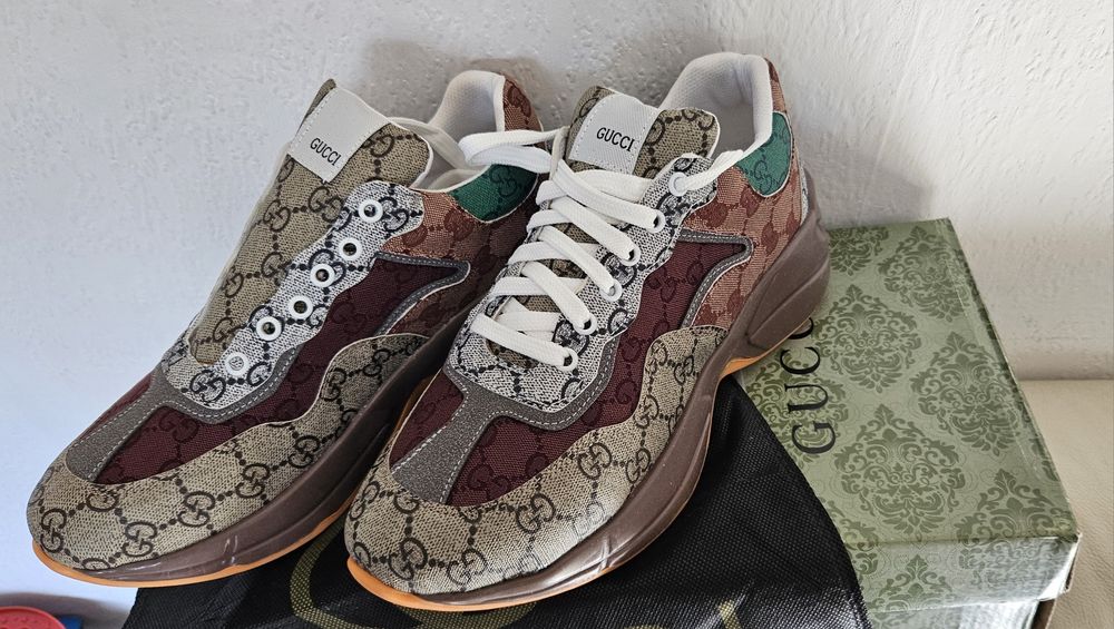 Gucci buty 43 trampki piękne logowane cały zestaw pokrowiec Italy