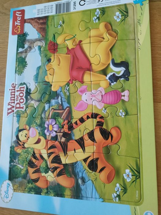 Puzzle 15 i 12 elementów Kubuś Puchatek Tomek i przyjaciele