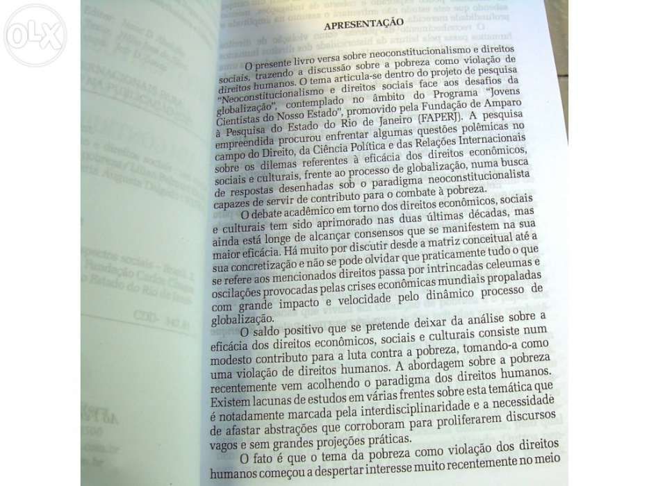 Neoconstitucionalismo e Direitos Sociais/ Luta contra a Pobreza