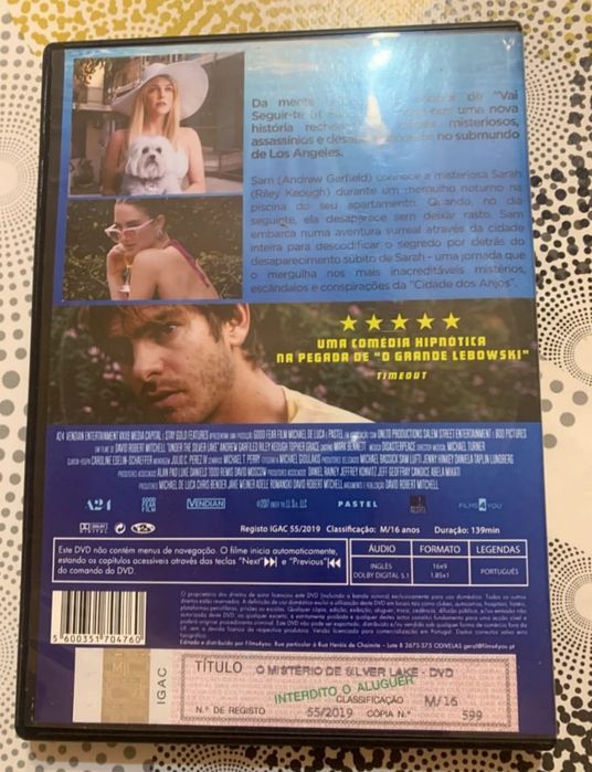 DVD o mistério de silver  lake