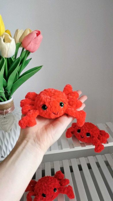 Krabik na szydełku handmade, dekoracja