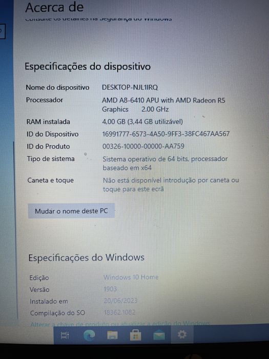 Portátil Hp Pavillon para peças