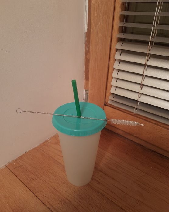 Пляшка стакан дитячий з трубочкою